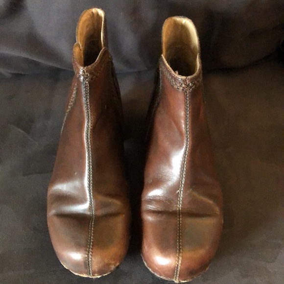 Dansko SCOUT leather ankle boots. SZ 40 (9 US) warm brown, braiding detail - Picture 4 of 12